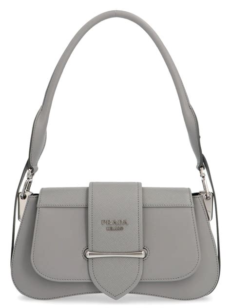 prada grey bag blonde model|Prada handbags.